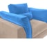 Кресло Пекин основа велюр бежевый, подушки велюр голубой Лига диванов 116005 4