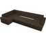 П-образный диван Майами оттоманка справа полностью рогожка коричневая, подушки рогожка БЕЖ/беж/кор Лига диванов 114804 8