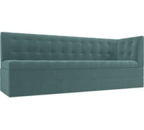 Кухонный диван Бриз с углом полностью велюр бирюзовый Лига диванов 106967