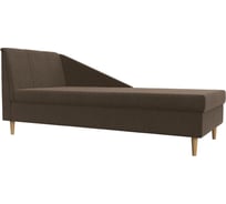 Кушетка Астер левая полностью рогожка коричневая Лига диванов 104523L