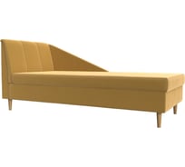 Кушетка Астер левая полностью микровельвет желтый Лига диванов 113392L