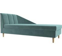 Кушетка Астер левая полностью велюр бирюзовый Лига диванов 104510L