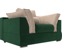 Кресло Пекин основа велюр зеленый, подушки велюр бежевый Лига диванов 116013