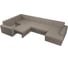 П-образный диван Майами оттоманка справа полностью рогожка бежевая, подушки рогожка КОР/кор/беж Лига диванов 114802 7