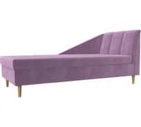 Кушетка Астер правая полностью микровельвет сиреневый Лига диванов 113394