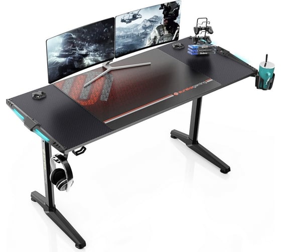 Стол для компьютера, для геймеров EUREKA GIP 55, Black ERK-GIP-55B-V1