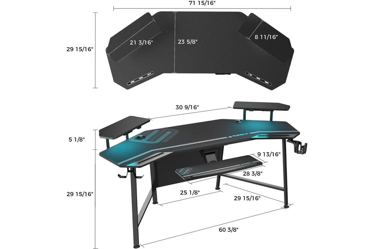 Стол для компьютера, для геймеров EUREKA AED-70B ERK-AED-E70B ...