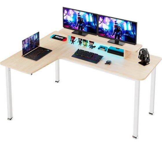 Письменный стол для компьютера EUREKA L60L-MW, Maple, угловой ERK-L60L-MW