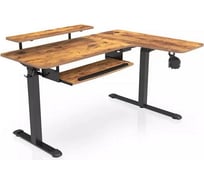 Стол для компьютера EUREKA угловой, правый, c электрической регулировкой по высоте ERK-L60R-RB