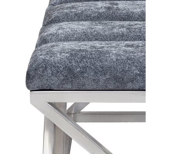 Банкетка GreenWeen ZUMA каркас нержавеющая сталь, сидение шенилл цвет Steel Grey, Bulon, 1100x400x450 GW-ZUMA-NER-SGREY-110-BL