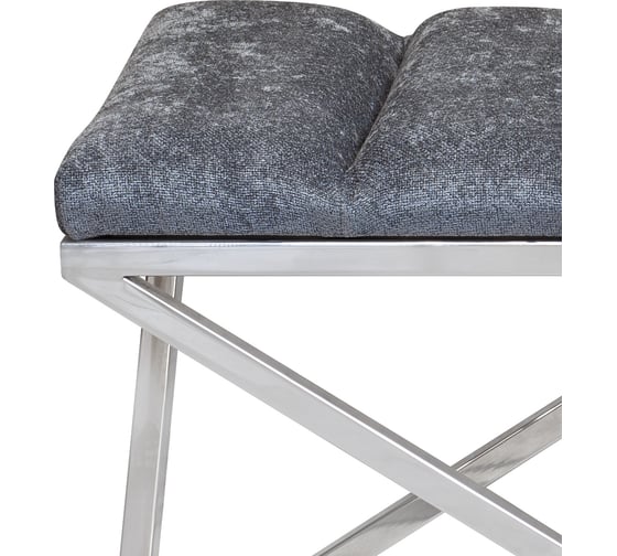Банкетка GreenWeen ZUMA каркас нержавеющая сталь, сидение шенилл цвет Steel Grey, Bulon, 1100x400x450 GW-ZUMA-NER-SGREY-110-BL