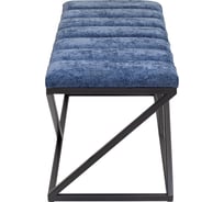 Банкетка GreenWeen ZUMA черный каркас, сидение шенилл цвет Steel Blue, Bulon, 1100x400x450 GW-ZUMA-SBLUE-110B-BL