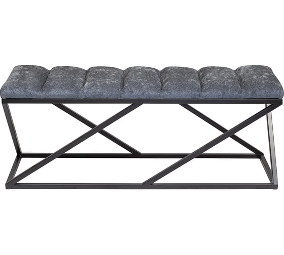 Банкетка GreenWeen ZUMA черный каркас, сидение шенилл цвет Steel Grey, Bulon, 1100x400x450 GW-ZUMA-SGREY-110B-BL