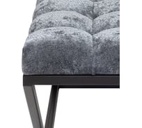 Банкетка GreenWeen ZUMA черный каркас, сидение шенилл цвет Steel Grey, каретная стяжка, 1100x400x450 GW-ZUMA-SGREY-110B-K