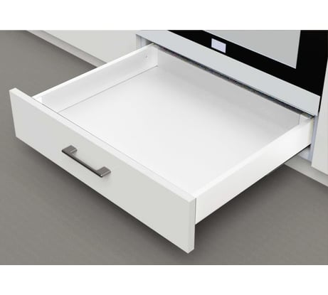 Выдвижной ящик GTV AXIS PRO L-500 мм, под духовку H-69 мм, белый PB-AXISPRO-KPL69-500-10