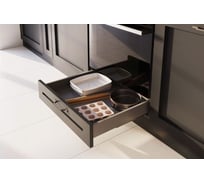 Выдвижной ящик GTV AXIS PRO L-500 мм, под духовку H-69 мм, антрацит PB-AXISPRO-KPL69-500-60