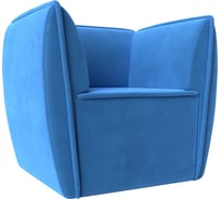 Кресло Лига диванов Бергамо полностью велюр голубой 111980