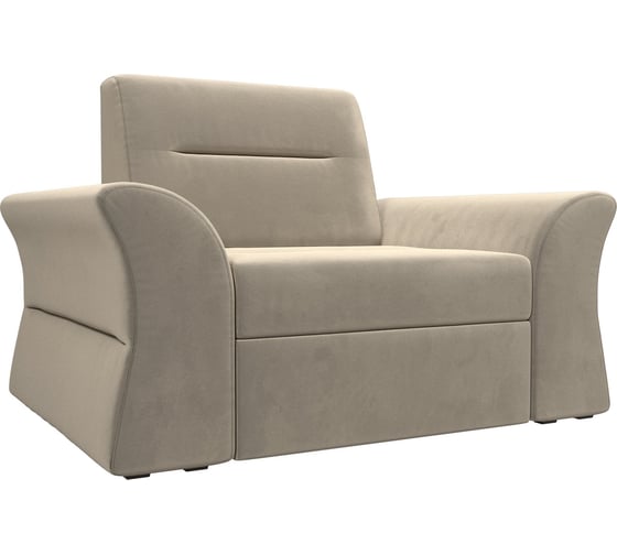 Кресло Лига диванов Клайд полностью микровельвет бежевый 109328 1