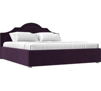 Интерьерная кровать Лига диванов Афина 200 полностью велюр фиолетовый 113958