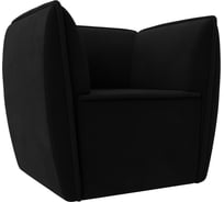 Кресло Лига диванов Бергамо полностью микровельвет черный 112012