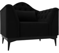 Кресло Лига диванов Флорида полностью микровельвет черный 112309