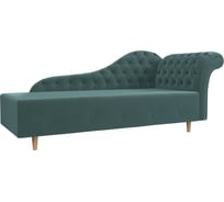 Кушетка Лига диванов Камерон правый полностью Велюр бирюзовый 110091