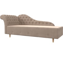 Кушетка Лига диванов Камерон левый полностью велюр бежевый 110090L