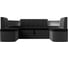 П-образный диван Лига диванов Тефида основа велюр черный, компаньон велюр серый 114208 13