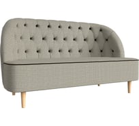 Кушетка Лига диванов Амиса полностью рогожка Корфу 02, кант микровельвет коричневый 109851