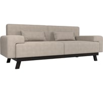 Прямой диван Лига диванов Мюнхен полностью рогожка бежевая 109111