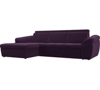 Угловой диван Лига диванов Мисандра левый полностью велюр фиолетовый 109639L