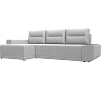 Угловой диван Лига диванов Чикаго левый полностью экокожа белая 110767L