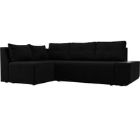 Угловой диван Лига диванов Амадэус левый угол микровельвет черный 109697L