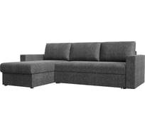 Угловой диван Лига диванов Траумберг левый полностью рогожка серая 28332L