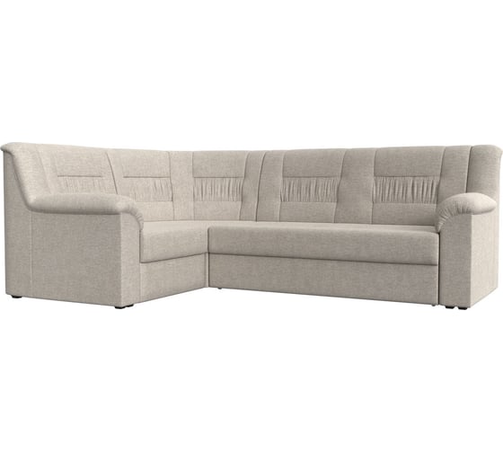 Угловой диван Лига диванов Карелия левый угол полностью рогожка бежевая 113359L 1