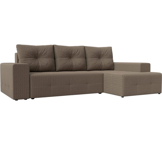 Угловой диван Лига диванов Перри НПБ правый угол полностью рогожка корфу 03 119772 1