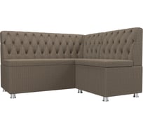 Кухонный угловой диван Лига диванов Мирта правый полностью рогожка Корфу 03 107610