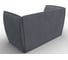 Прямой диван Лига диванов Бергамо 2-х местный полностью велюр серый 112039 5