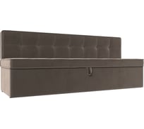 Кухонный диван Лига диванов Техас полностью велюр коричневый 113099