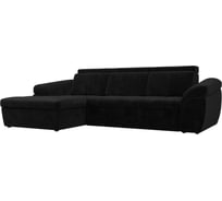 Угловой диван Лига диванов Мисандра левый полностью велюр черный 101810L