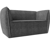 Прямой диван Лига диванов Бергамо 2-х местный полностью рогожка серая 112071