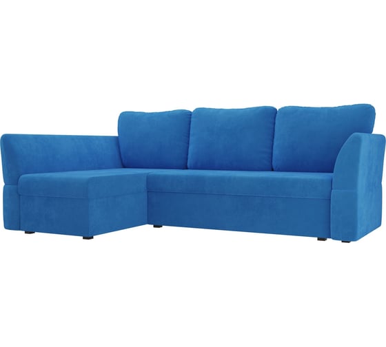 Угловой диван Лига диванов Гесен левый полностью велюр голубой 106797L 1