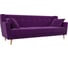 Прямой диван Лига диванов Брайтон 3 полностью микровельвет фиолетовый 109162 1