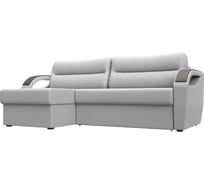 Угловой диван Лига диванов Форсайт левый полностью экокожа белая 100804L