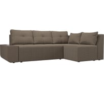 Угловой диван Лига диванов Амадэус правый полностью рогожка Корфу 03 109706