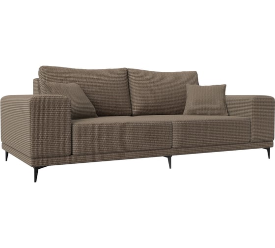 Прямой диван Лига диванов Льюес полностью рогожка Корфу 03 108617 1