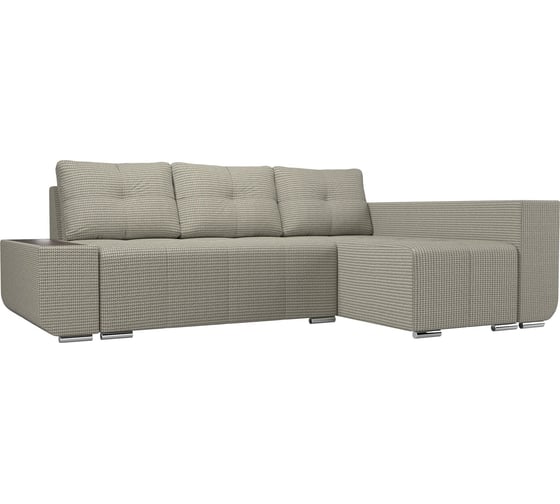 Угловой диван Лига диванов Амадэус Люкс правый полностью рогожка Корфу 02 109731 1