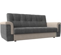 Прямой диван Лига диванов Эллиот основа рогожка серая, компаньон рогожка бежевая 107487