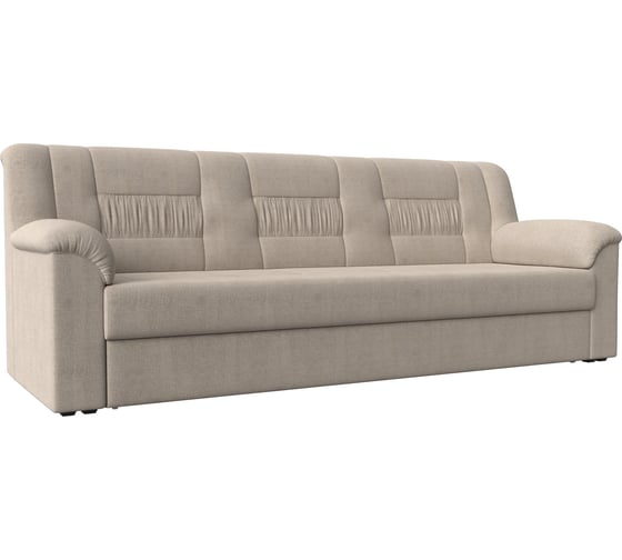 Прямой диван Лига диванов Карелия полностью рогожка бежевая 113333 1