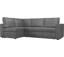 Угловой диван Лига диванов Оливер левый угол полностью рогожка серая 102076L